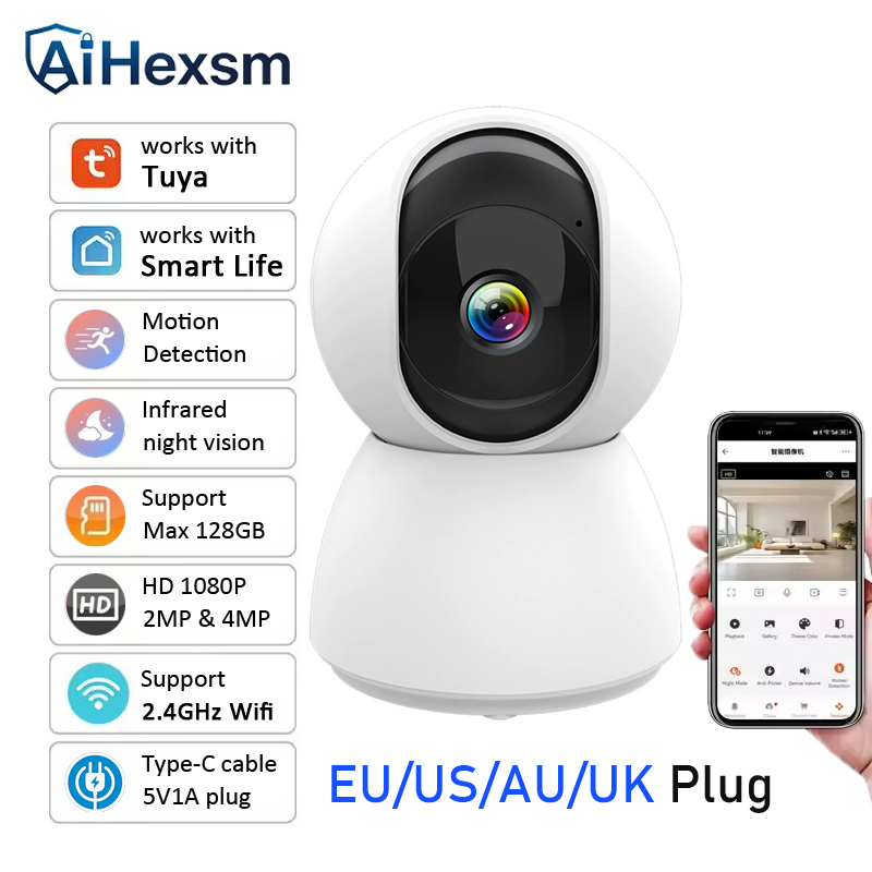 Home Security Uk - EU/US/UK/AU Plug Tuya 2K 4MP IP