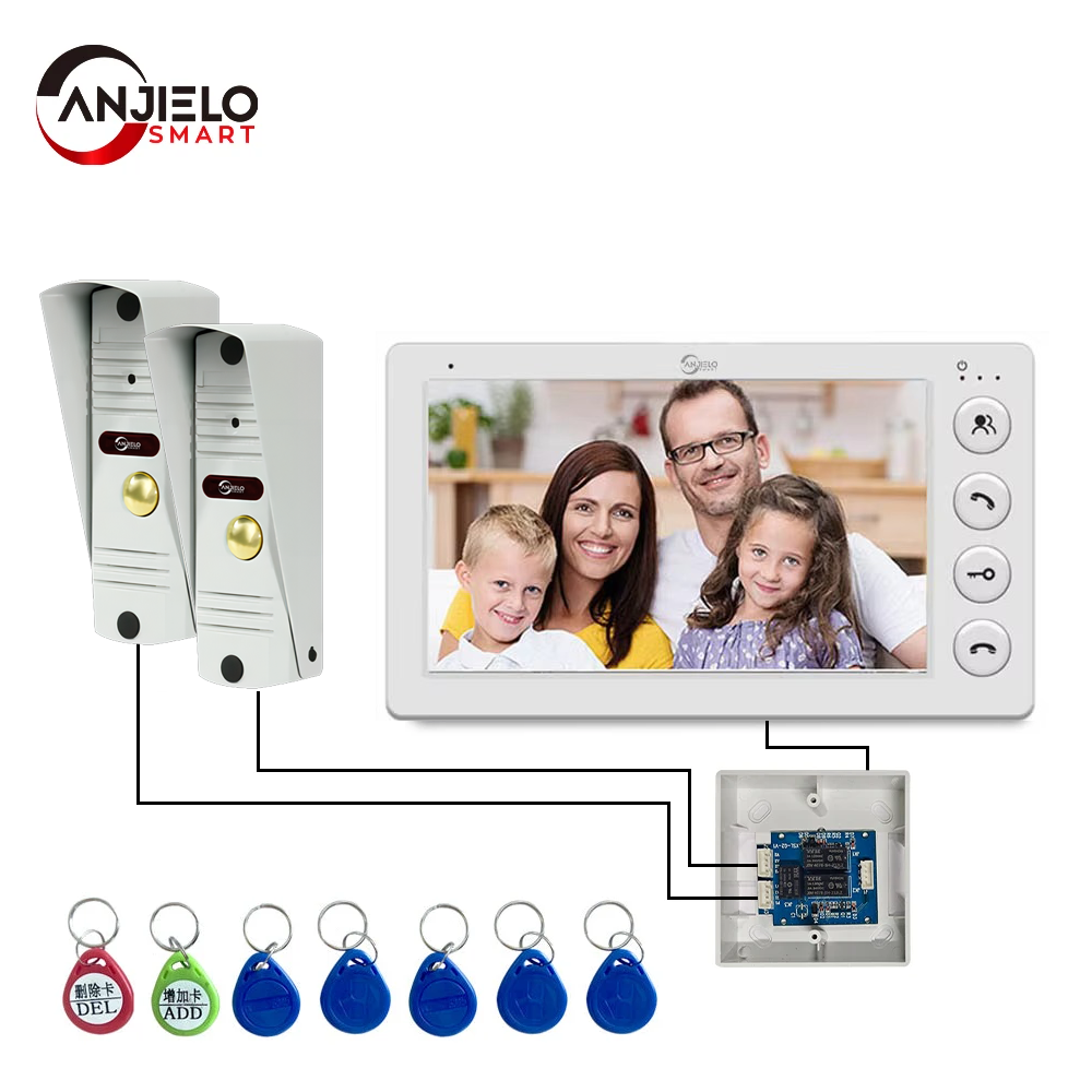 Home Security Uk - ANJIELO SMART Apartment Video Intercom for