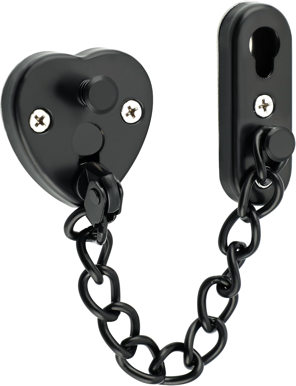 Home Security For Apartments - Heart-Shaped Door Chain Lock with Press-to-Unlock,