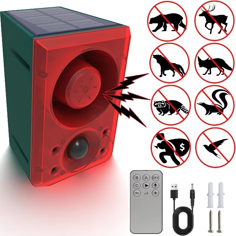 Barking Dog Alarm - Solar Motion Alarm Lamp 130dB Dog
