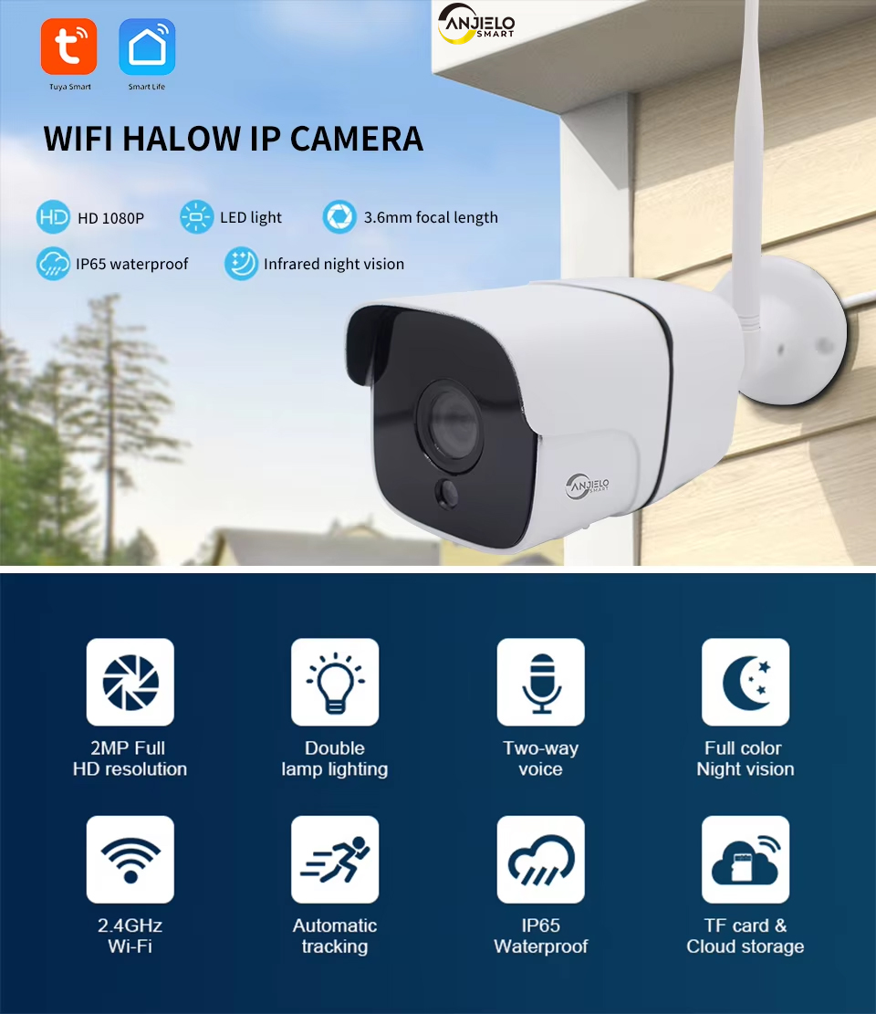 Home Security Uk - ANJIELO IP Camera 2MP Tuya WIFI