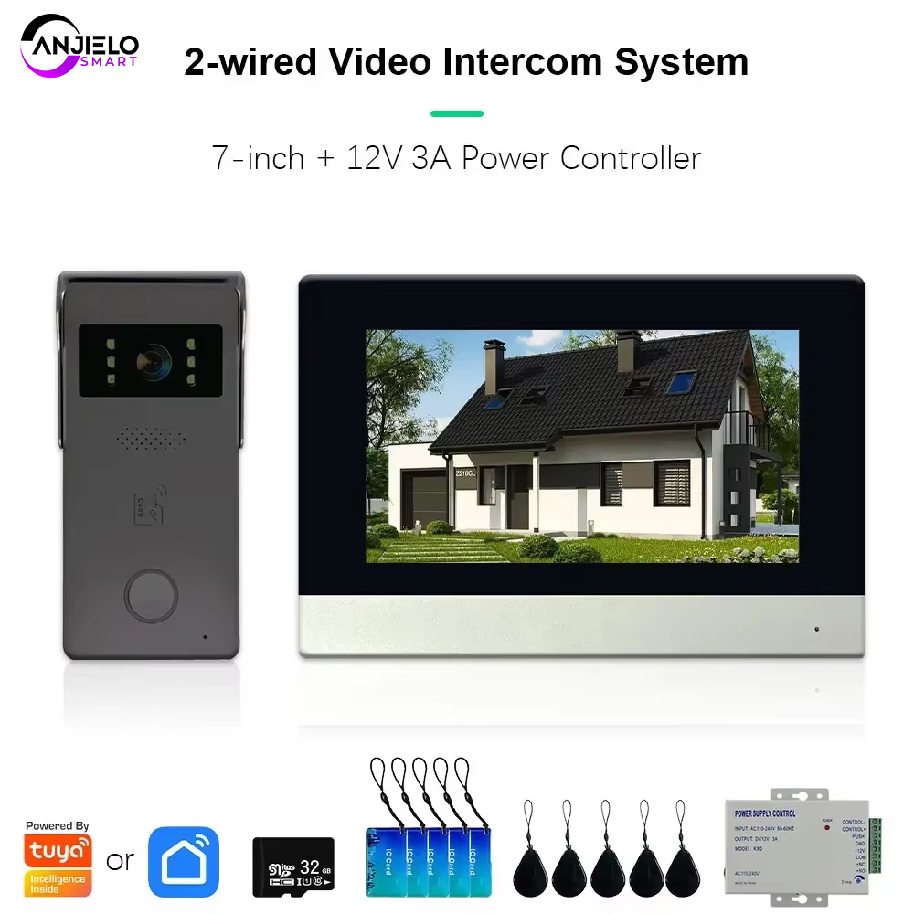 Home Security Uk - ANJIELO Tuya Smart Video Doorbell 1080P