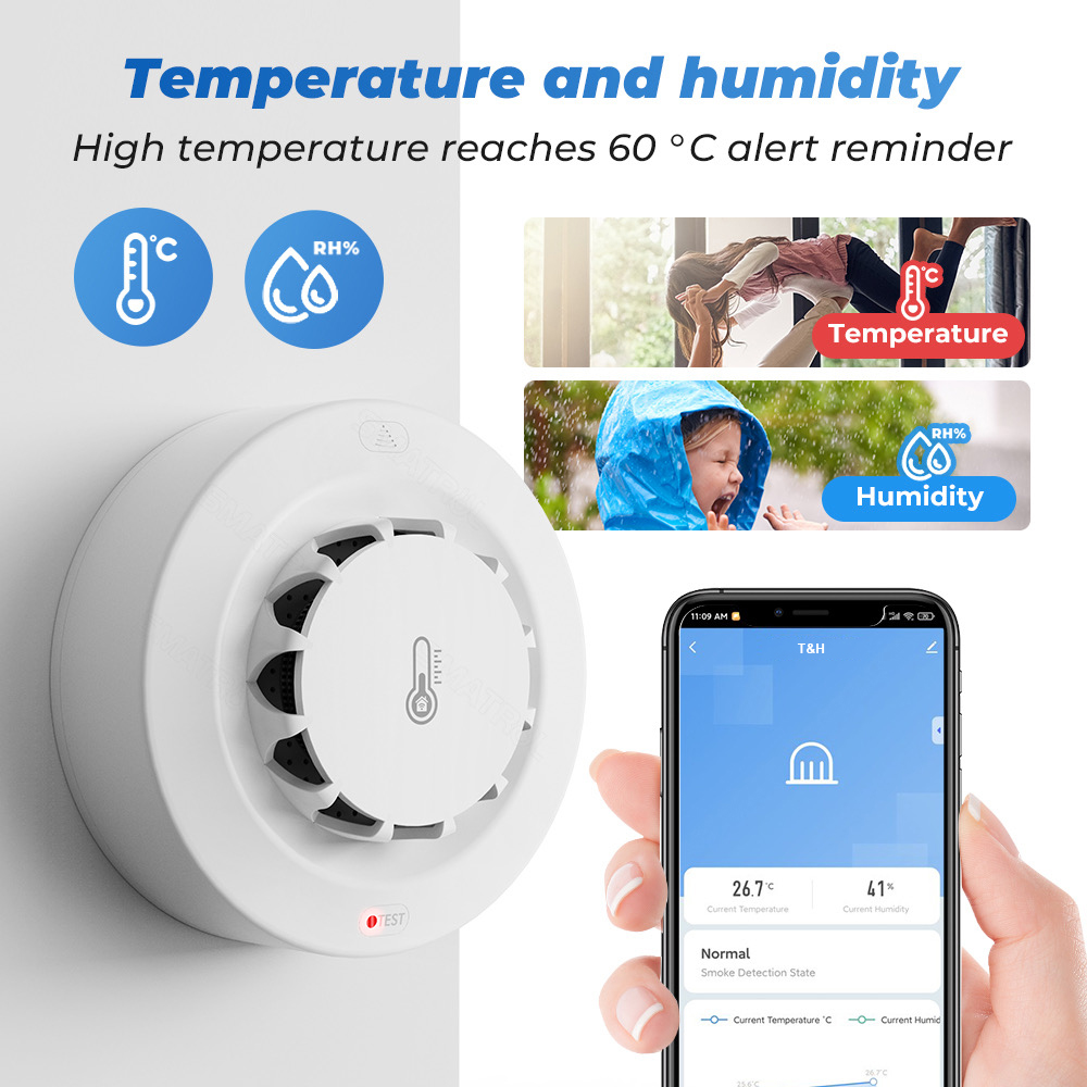 Tuya WiFi Temperature and Humi - Home Security Alarm ulasan dan harga
