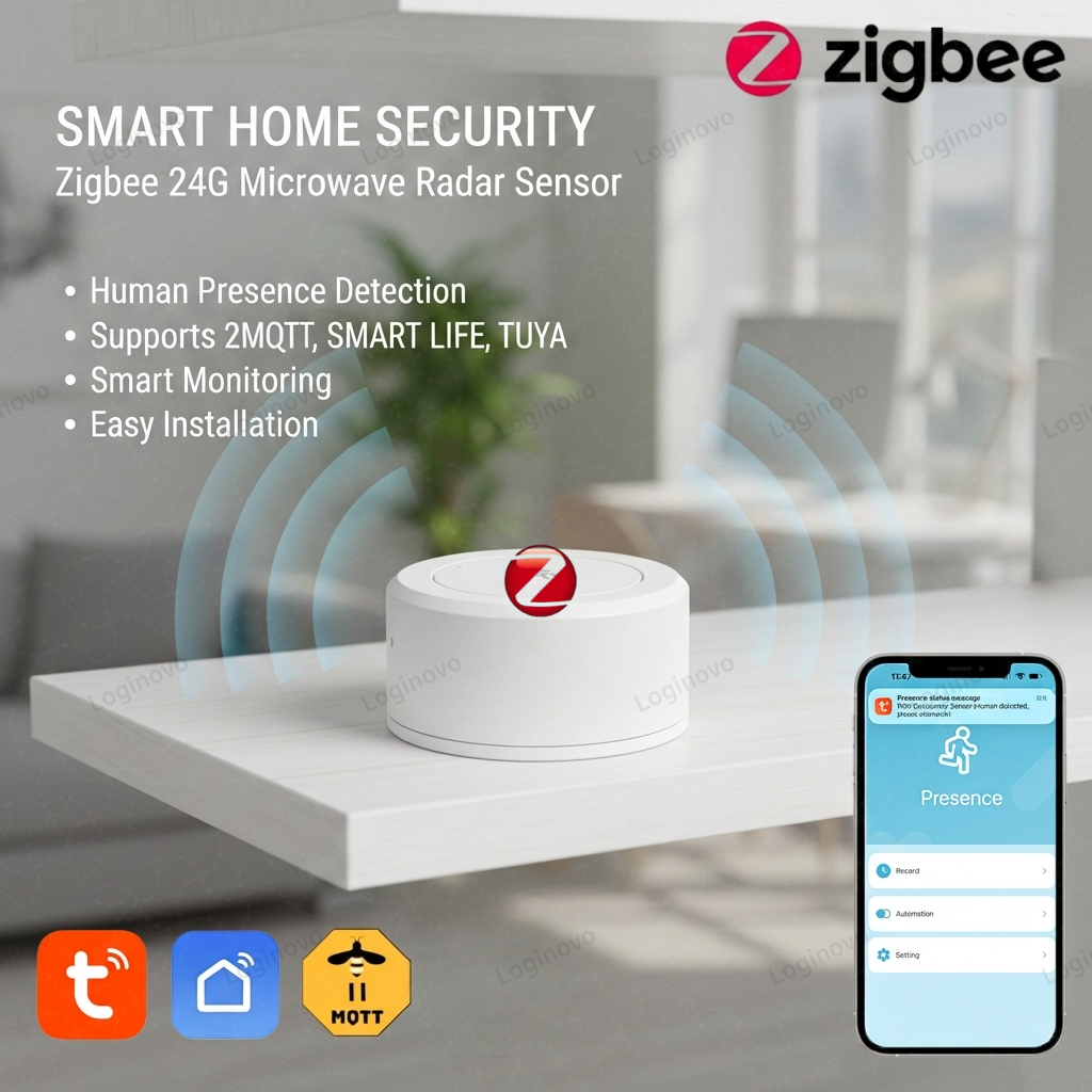 Zigbee 24G Mmwave Radar Human  - Home Security Battery ulasan dan harga