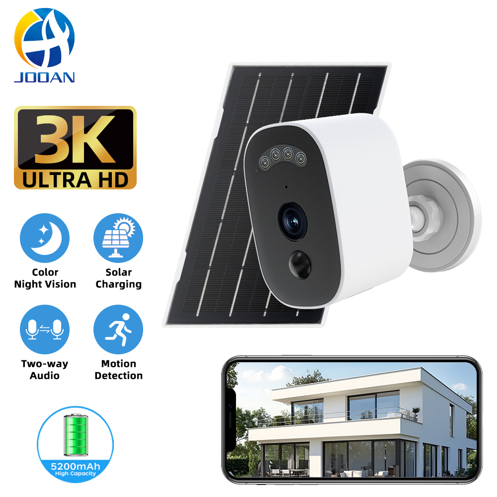 Jooan 3K HD Solar Security Cam - Home Security For Apartments ulasan dan harga