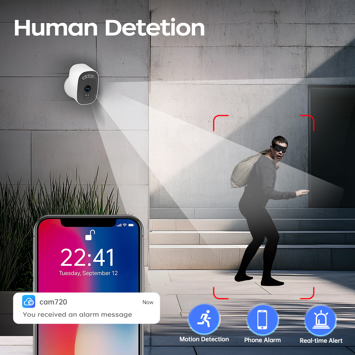 Jooan 3K HD Solar Security Cam - Home Security For Apartments ulasan dan harga