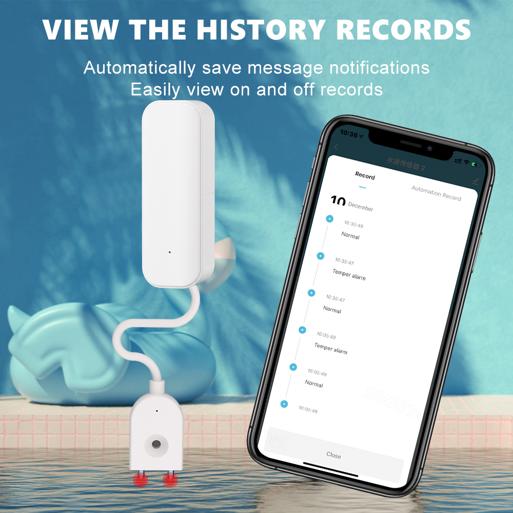 WiFi/Zigbee Water Sensor Tuya  - Home Security Home Assistant ulasan dan harga