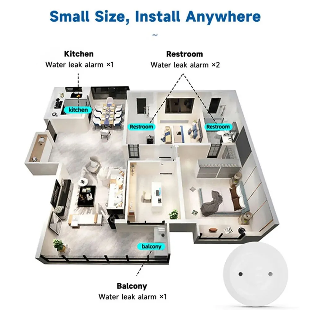 Zigbee3.0 Smart Water Leak Sen - Home Security Home Assistant ulasan dan harga