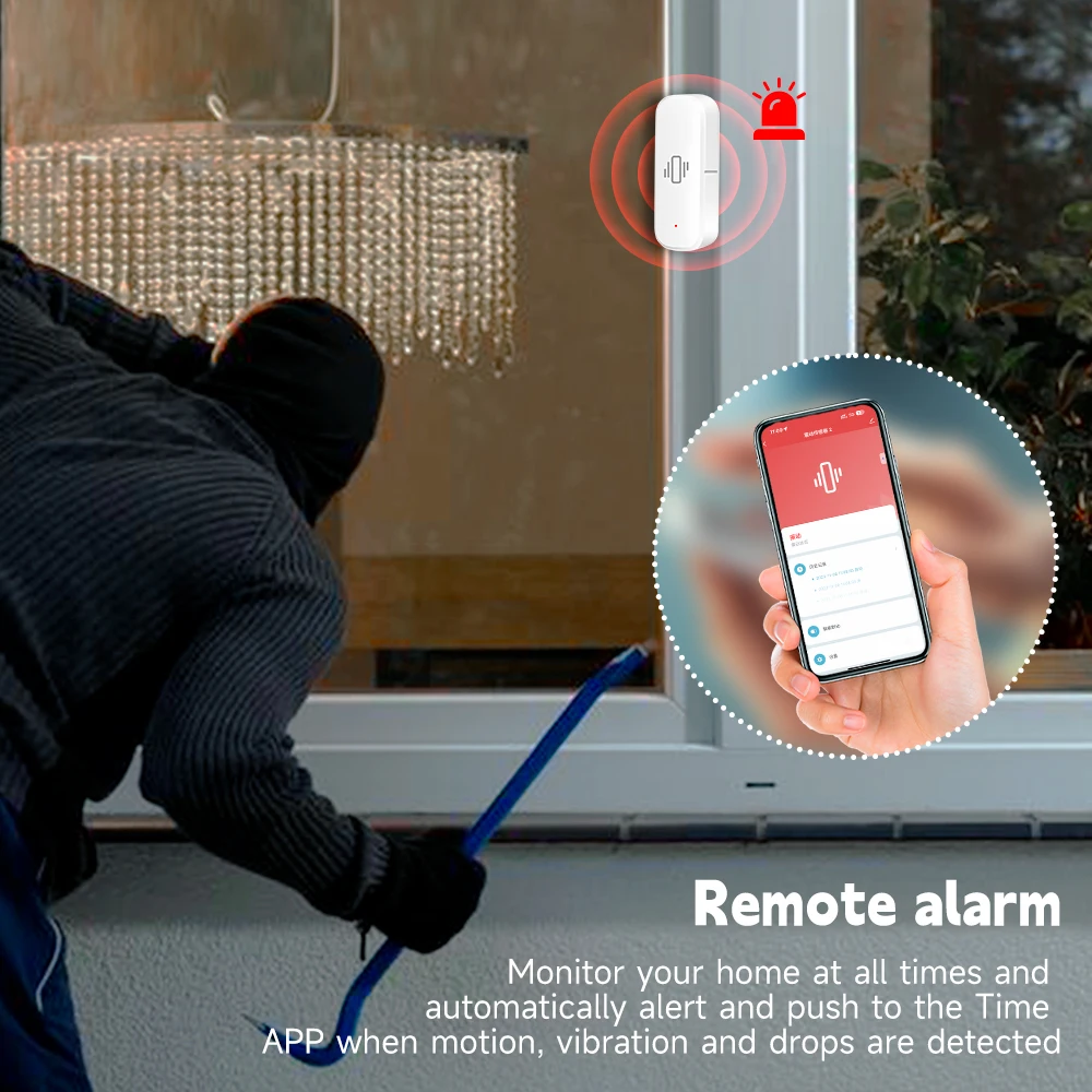 WiFi/Zigbee Smart Vibration Se - Home Security Alarm ulasan dan harga