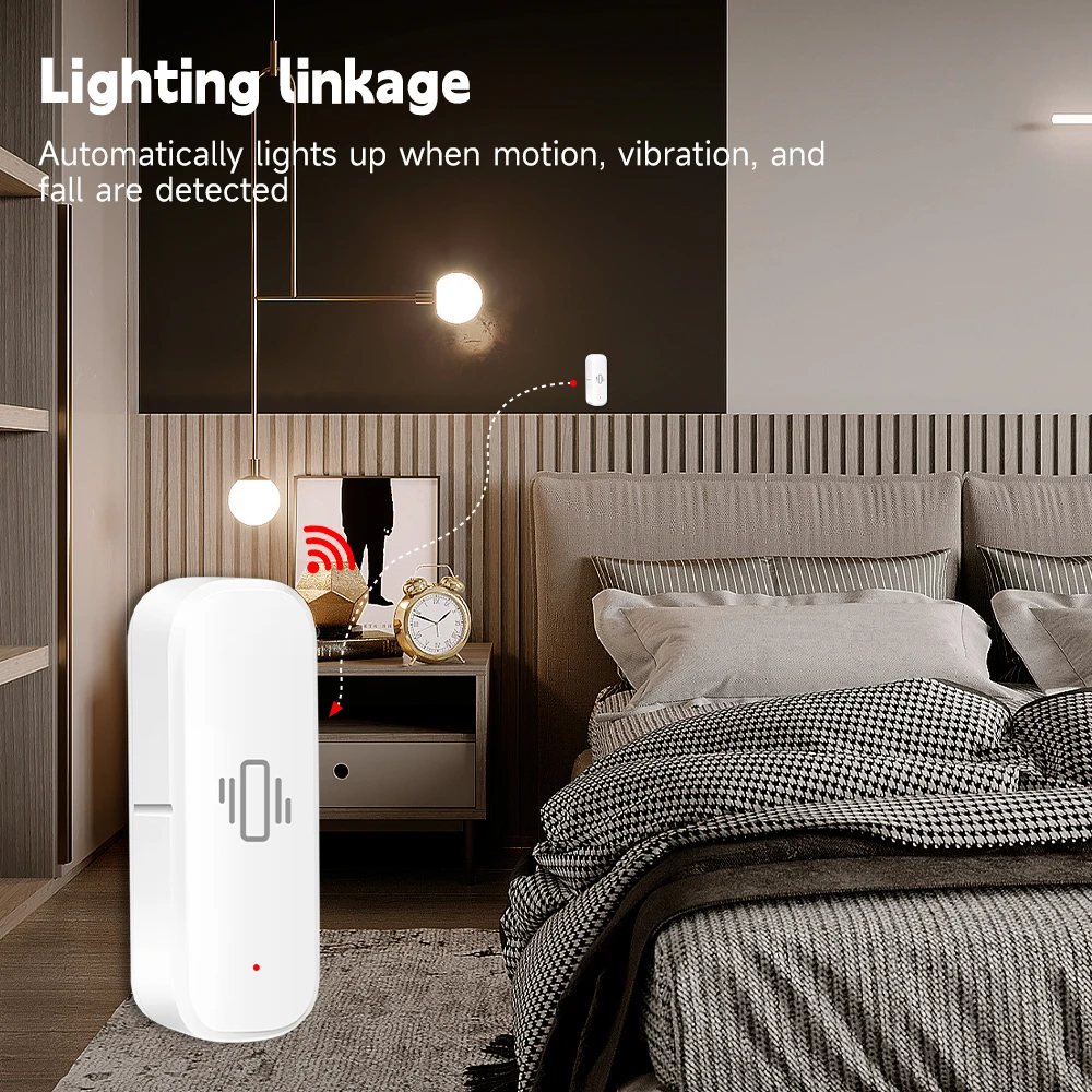 WiFi/Zigbee Smart Vibration Se - Home Security Alarm ulasan dan harga