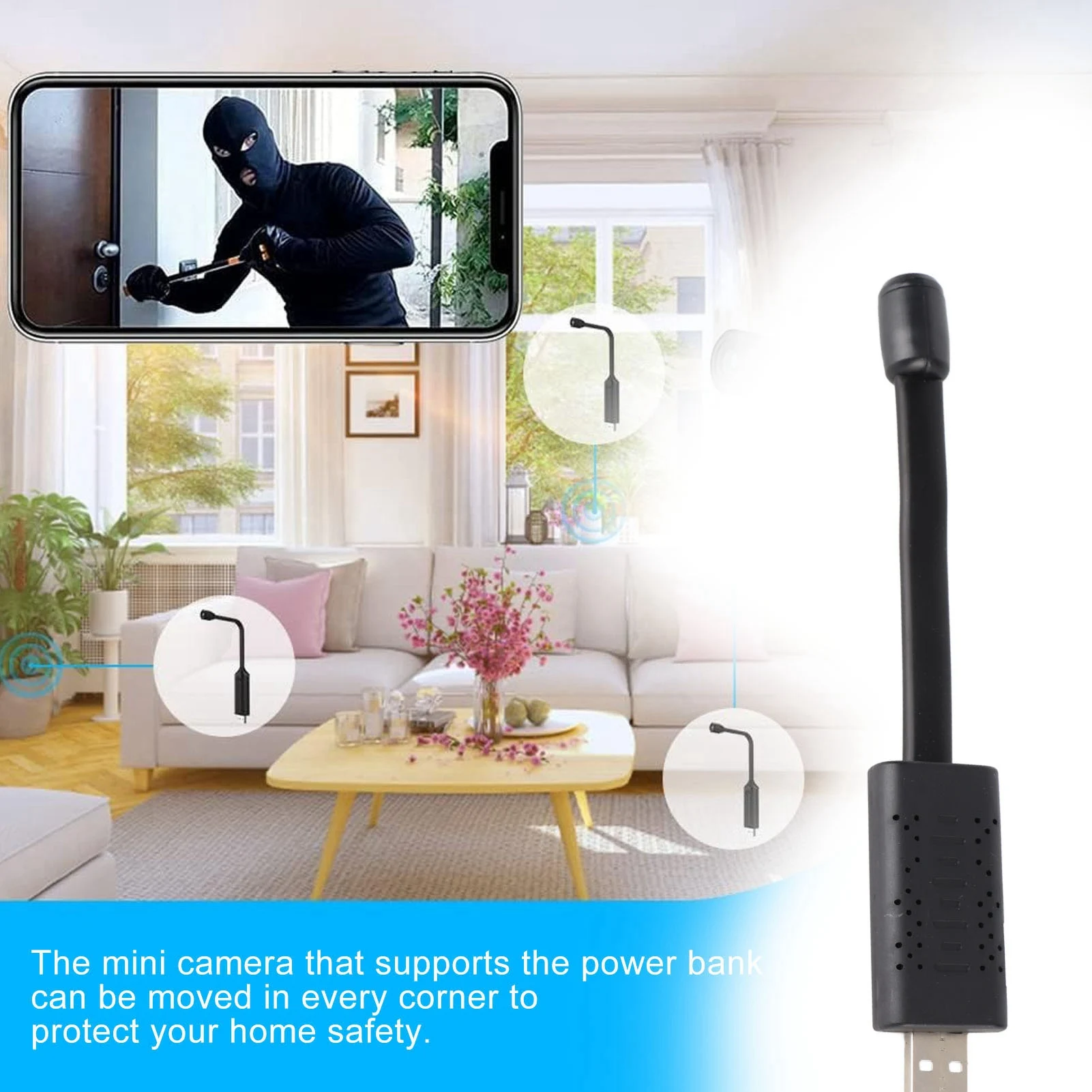 USB WiFi Security Camera 1080P - Home Security For Apartments ulasan dan harga