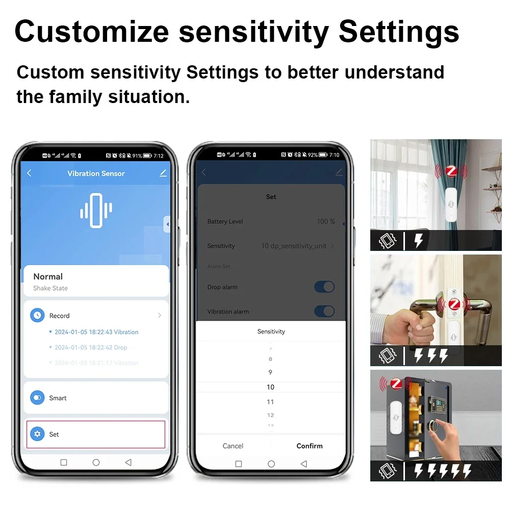 Smart ZigBee Vibration Sensor  - Home Security Alarm ulasan dan harga