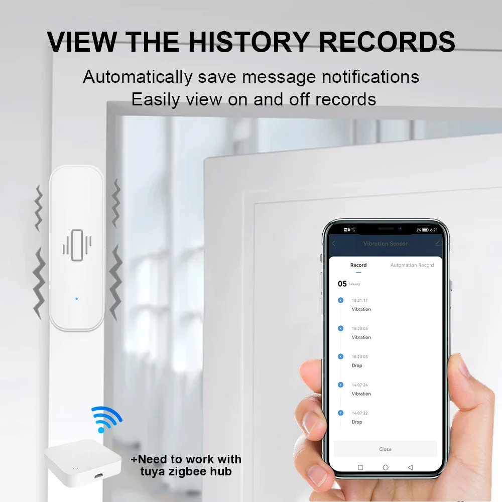 Smart ZigBee Vibration Sensor  - Home Security Alarm ulasan dan harga