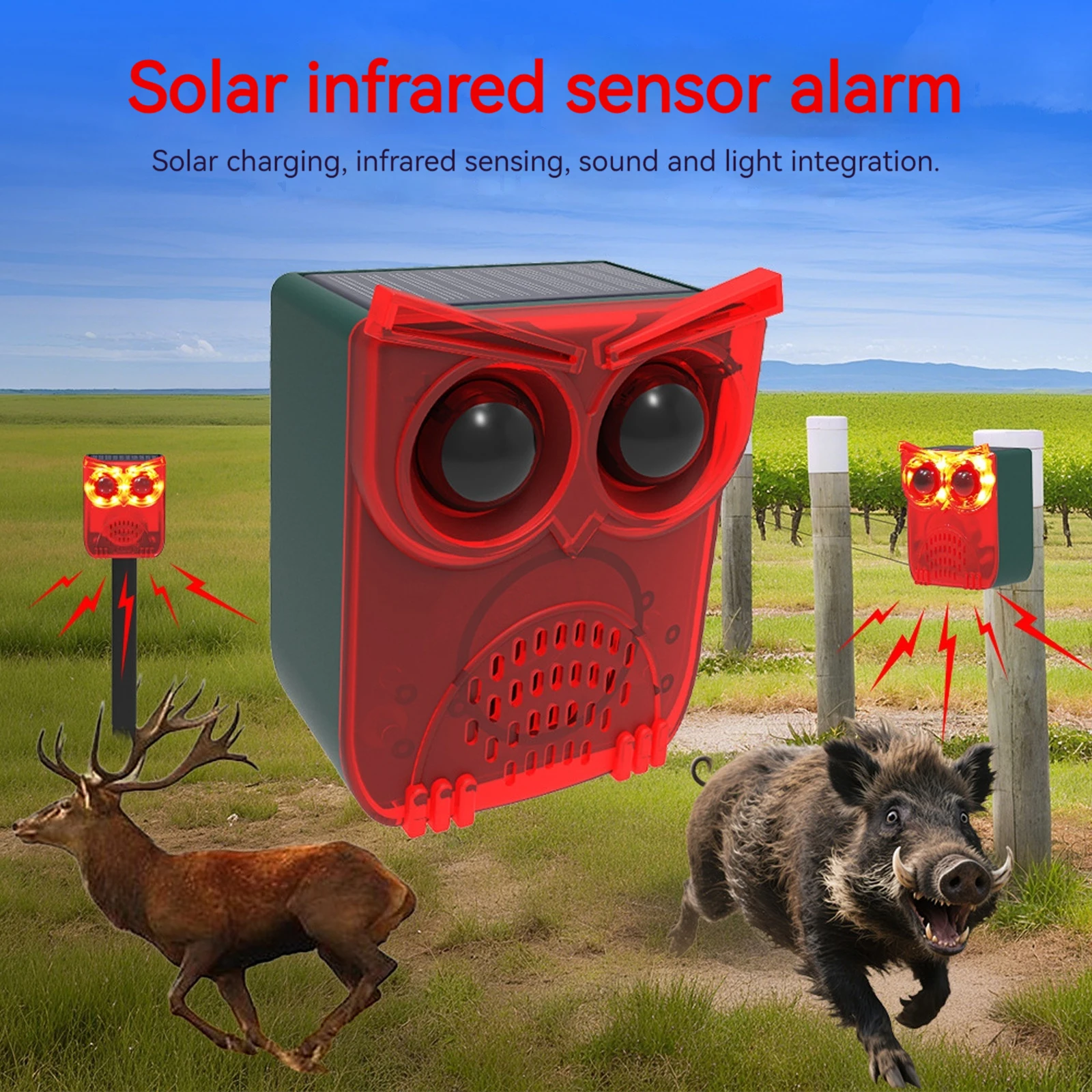 Outdoor Waterproof Solar Outdo - Barking Dog Alarm ulasan dan harga