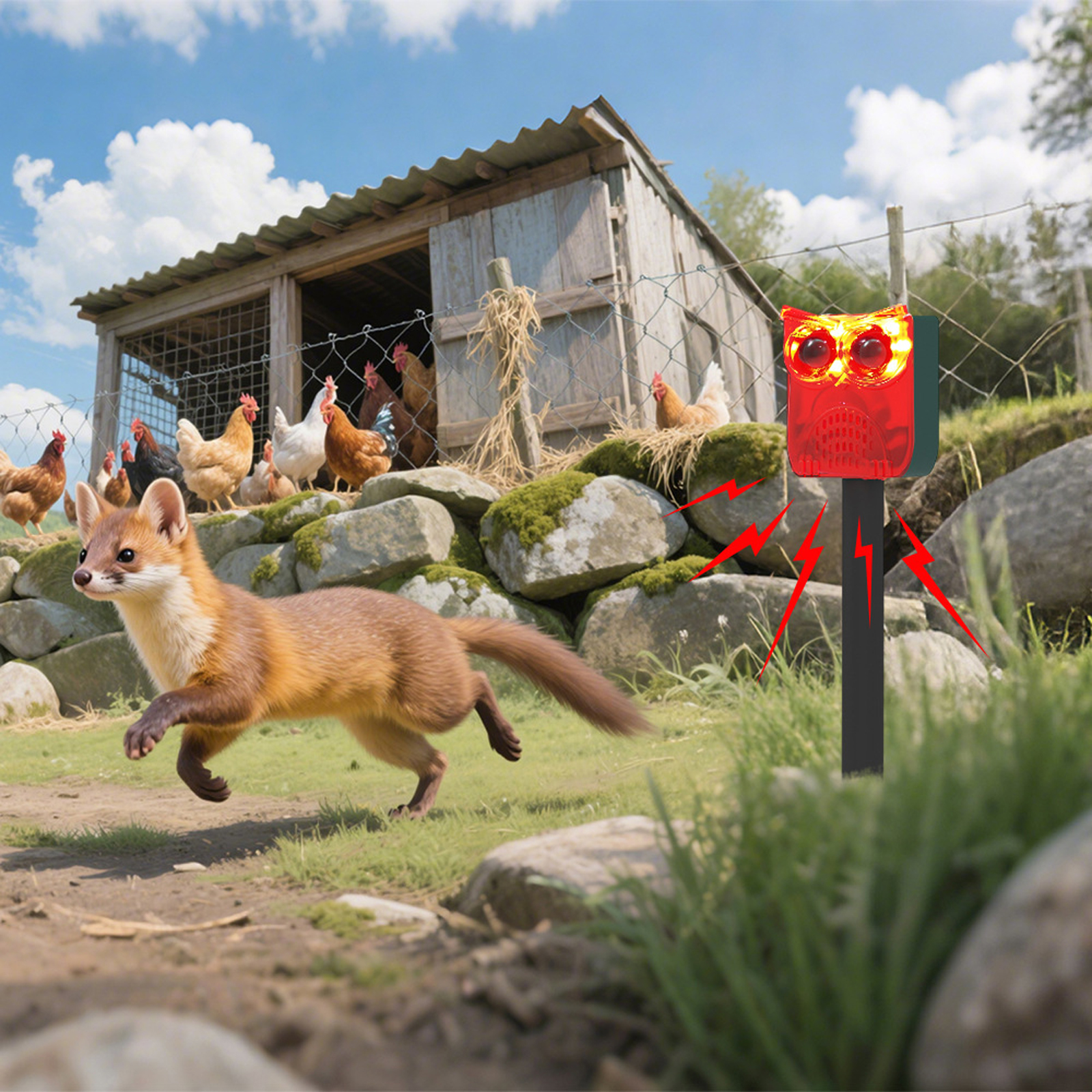 Outdoor Waterproof Solar Outdo - Barking Dog Alarm ulasan dan harga