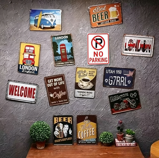 HD Metal Tin Sign Vintage Funn - Home Security Quotes ulasan dan harga