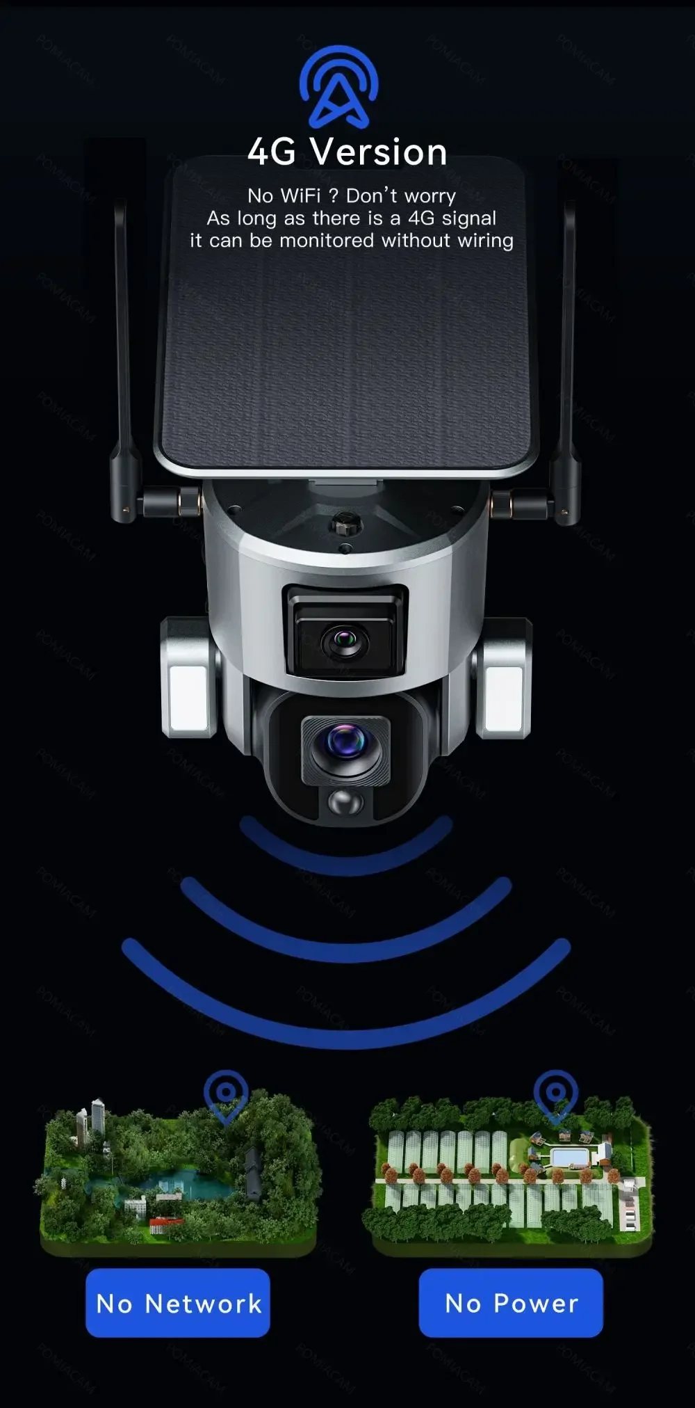 4G Wireless Solar Camera Dual  - Home Security Uk ulasan dan harga
