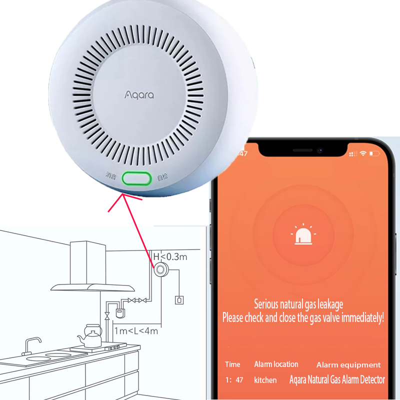 Aqara Wireless Zigbee Natural  - Home Security Alarm ulasan dan harga