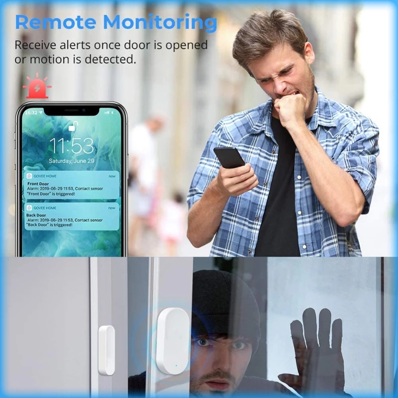 Tuya Zigbee Door Sensor|No Gat - Home Security Battery ulasan dan harga