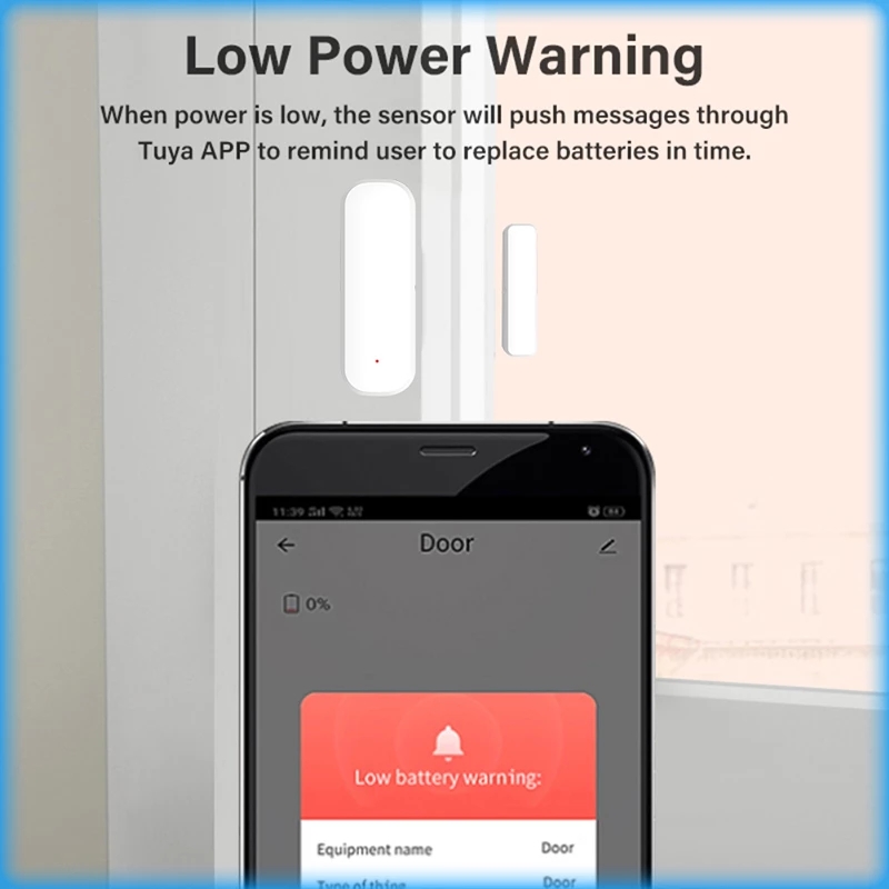 Tuya Zigbee Door Sensor|No Gat - Home Security Battery ulasan dan harga