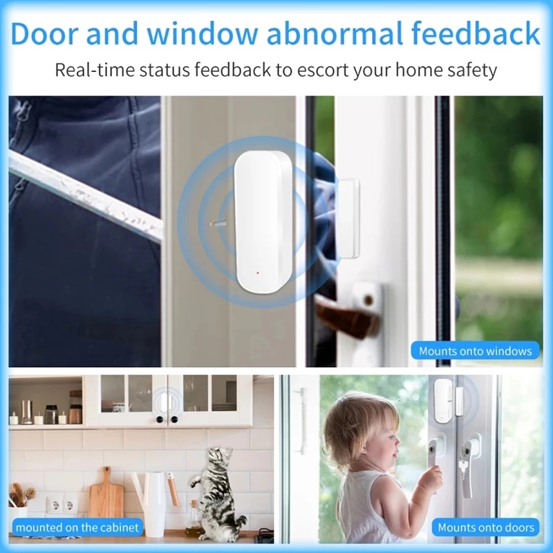 Tuya Zigbee Door Sensor|No Gat - Home Security Battery ulasan dan harga