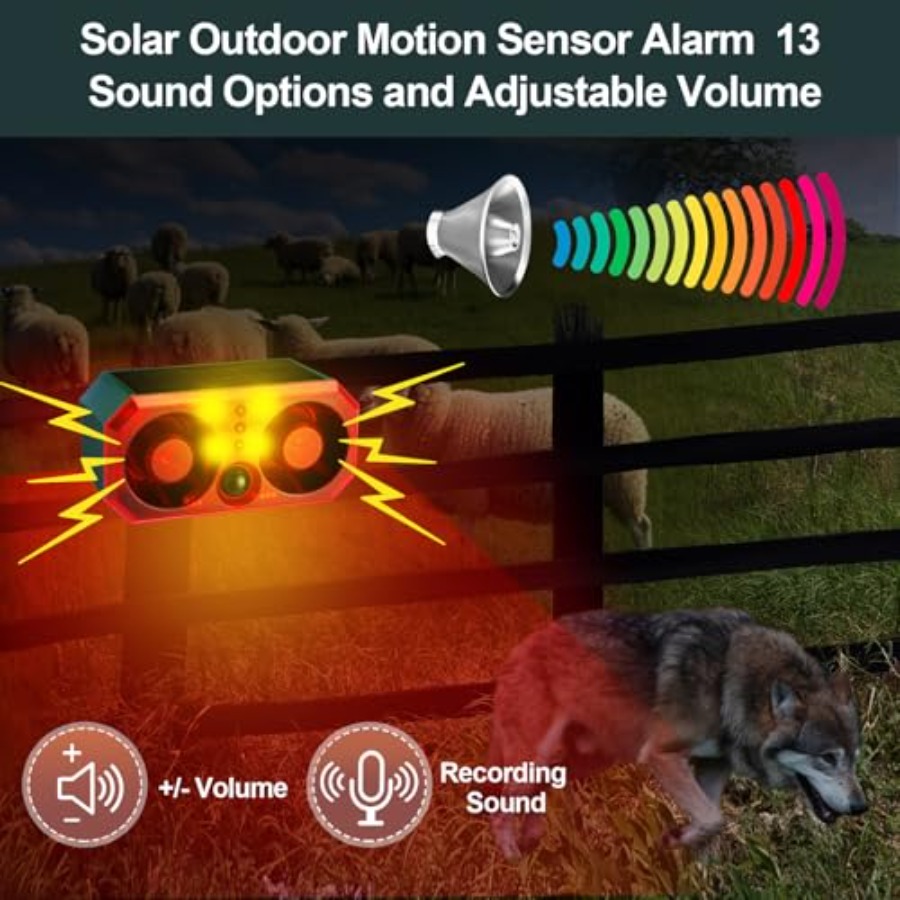 Pcs Solar Outdoor Motion Senso - Barking Dog Alarm ulasan dan harga