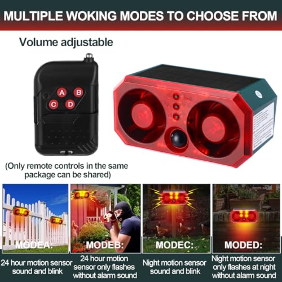Pcs Solar Outdoor Motion Senso - Barking Dog Alarm ulasan dan harga