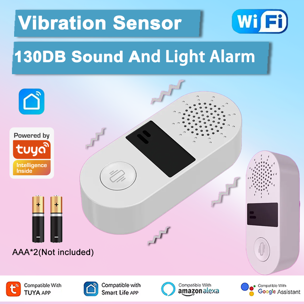 Tuya WiFi Vibration Sensor - 1 - Home Security Alarm ulasan dan harga