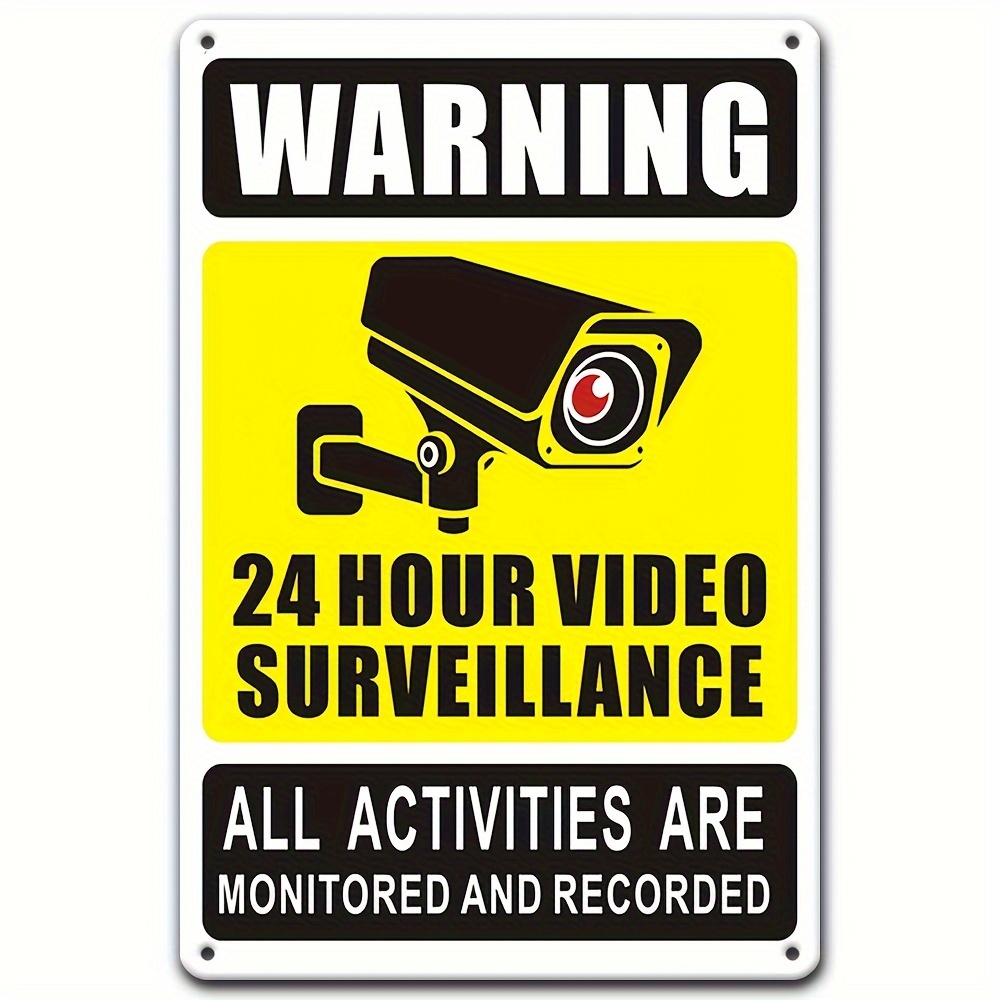 24/7 Video Surveillance Warnin - Home Security For Apartments ulasan dan harga