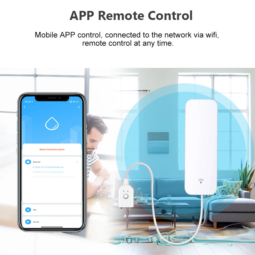 Tuya WiFi Zigbee Water Sensor  - Home Security Home Assistant ulasan dan harga