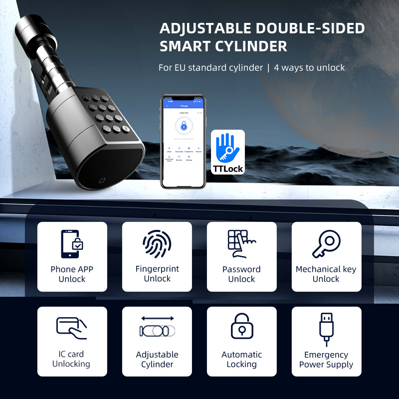 Smart Euro Cylindrical Door Lo - Home Security Battery ulasan dan harga