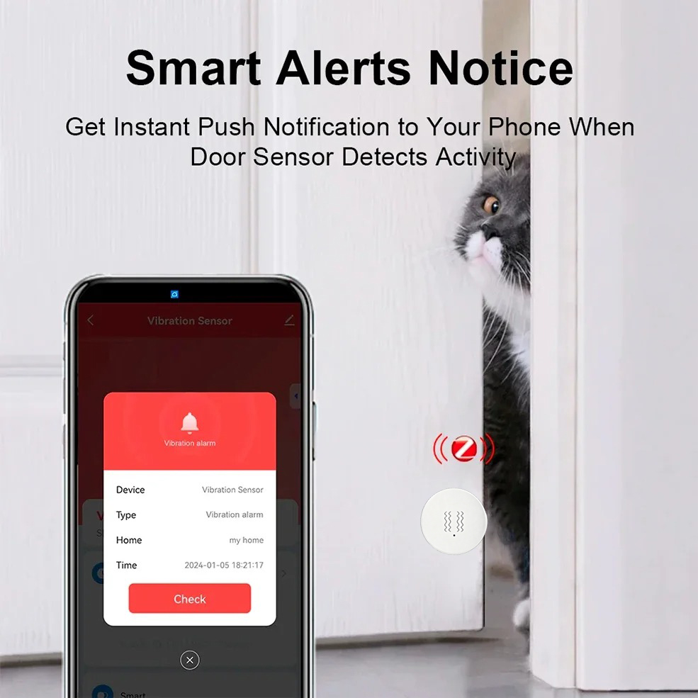 Tuya ZigBee Smart Vibration &  - Home Security Alarm ulasan dan harga