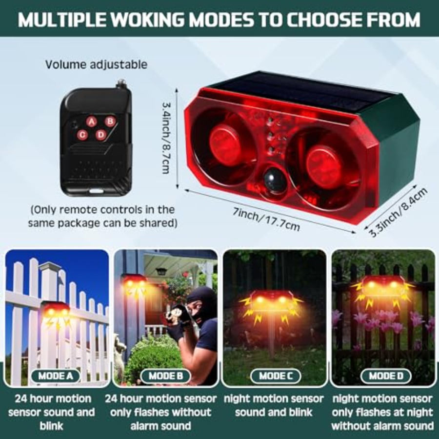 Pcs Solar Outdoor Motion Senso - Barking Dog Alarm ulasan dan harga
