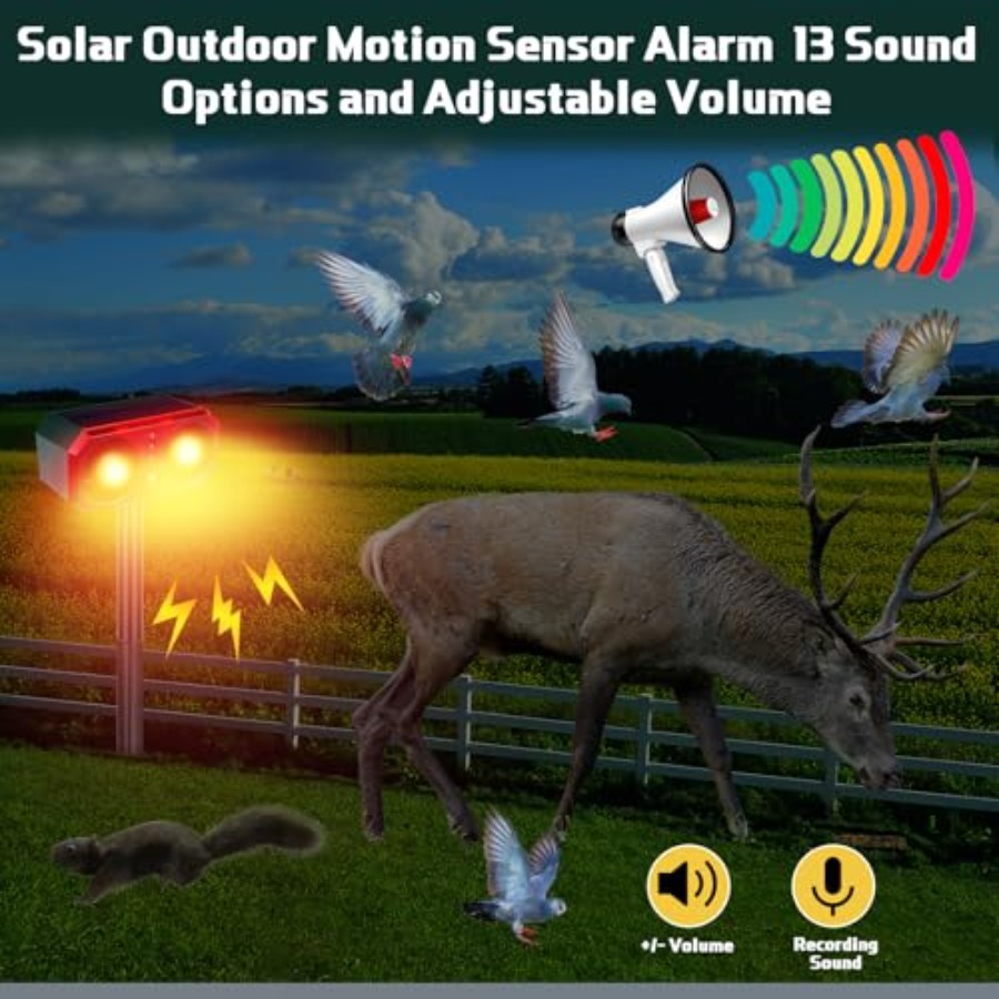 Pcs Solar Outdoor Motion Senso - Barking Dog Alarm ulasan dan harga