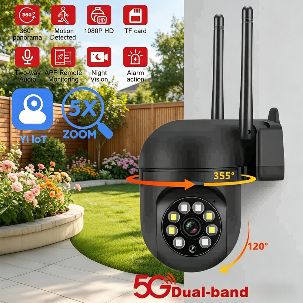 Indoor PTZ Camera 1080P Dual B - Home Security Home Assistant ulasan dan harga