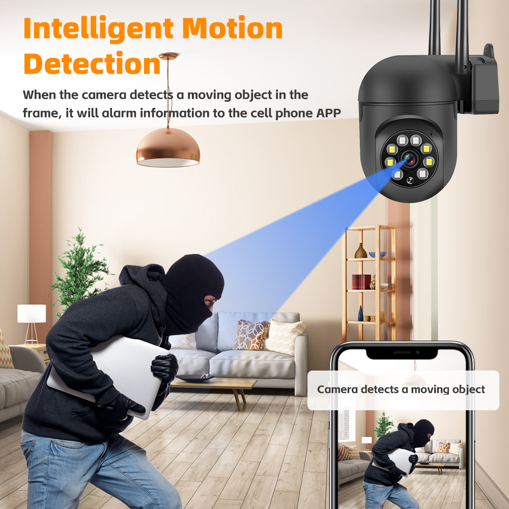Indoor PTZ Camera 1080P Dual B - Home Security Home Assistant ulasan dan harga