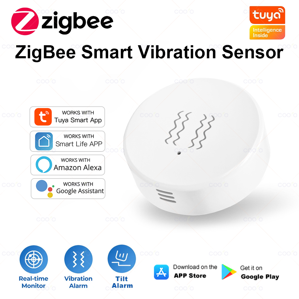 ZigBee Tuya Smart Vibration Se - Home Security Alarm ulasan dan harga