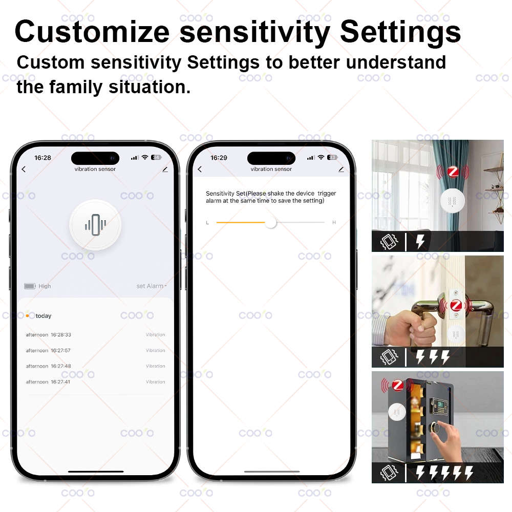 ZigBee Tuya Smart Vibration Se - Home Security Alarm ulasan dan harga