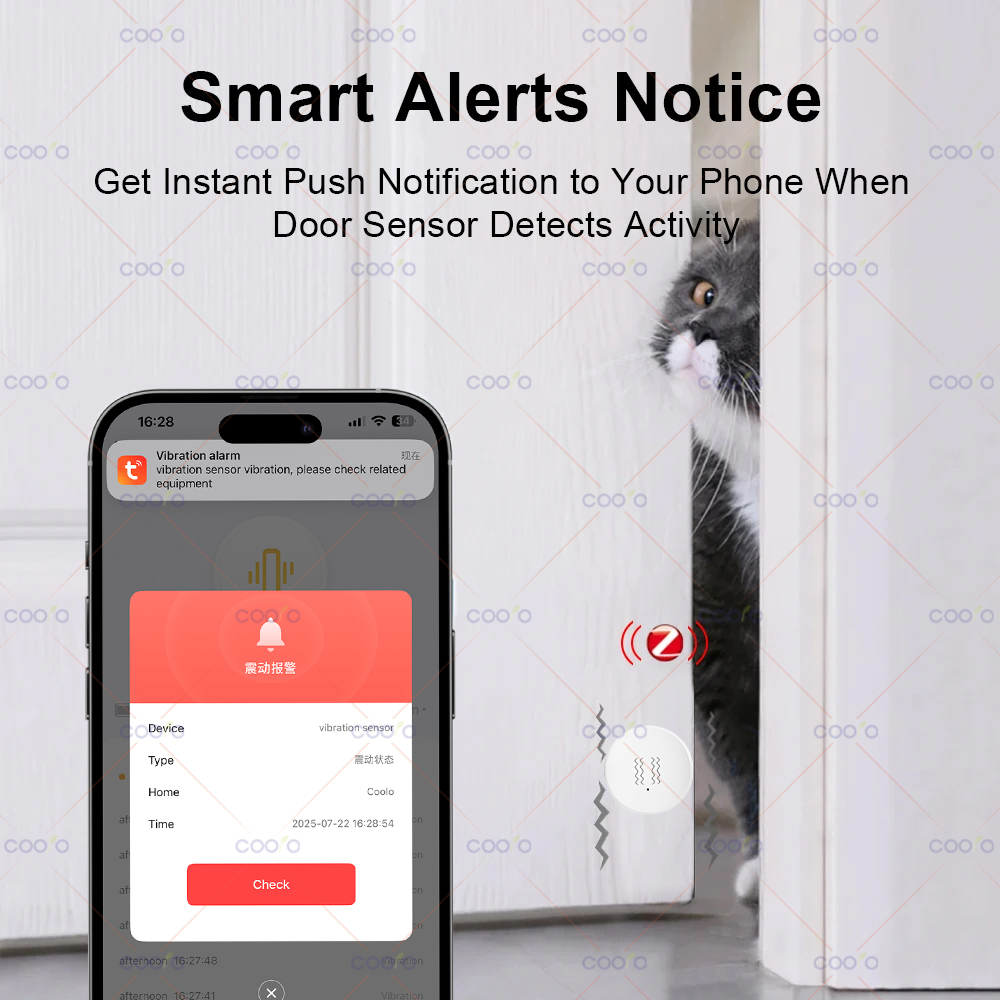 ZigBee Tuya Smart Vibration Se - Home Security Alarm ulasan dan harga