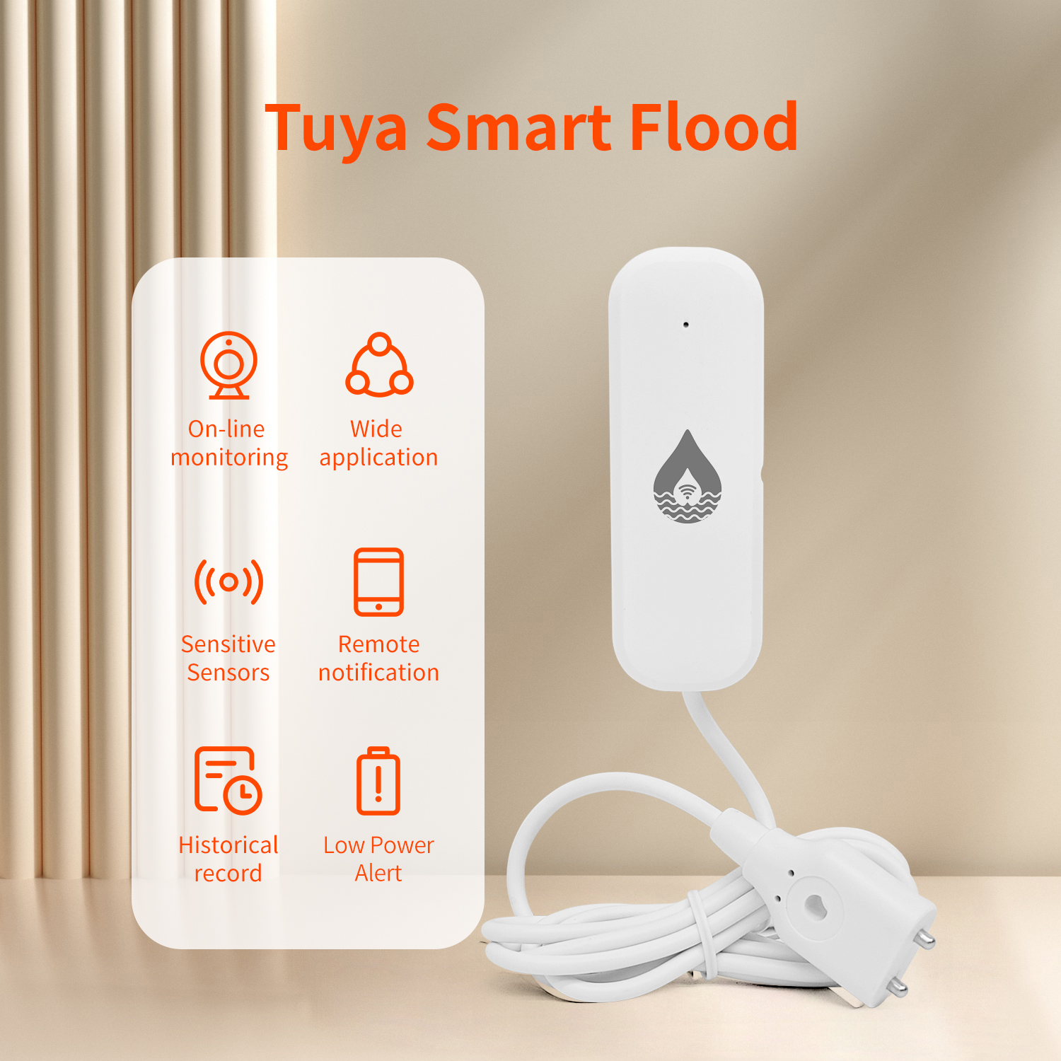 YFK Tuya WiFi Water Leakage Se - Home Security Home Assistant ulasan dan harga