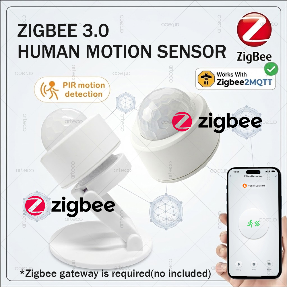 Zigbee 3.0 Mini PIR Motion Sen - Home Security Alarm ulasan dan harga