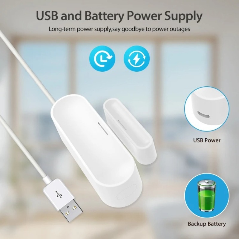 Tuya Smart Door Window Sensor  - Home Security Battery ulasan dan harga