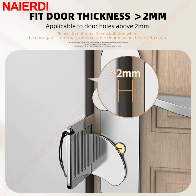 NAIERDI Stainless Steel Portab - Home Security For Apartments ulasan dan harga