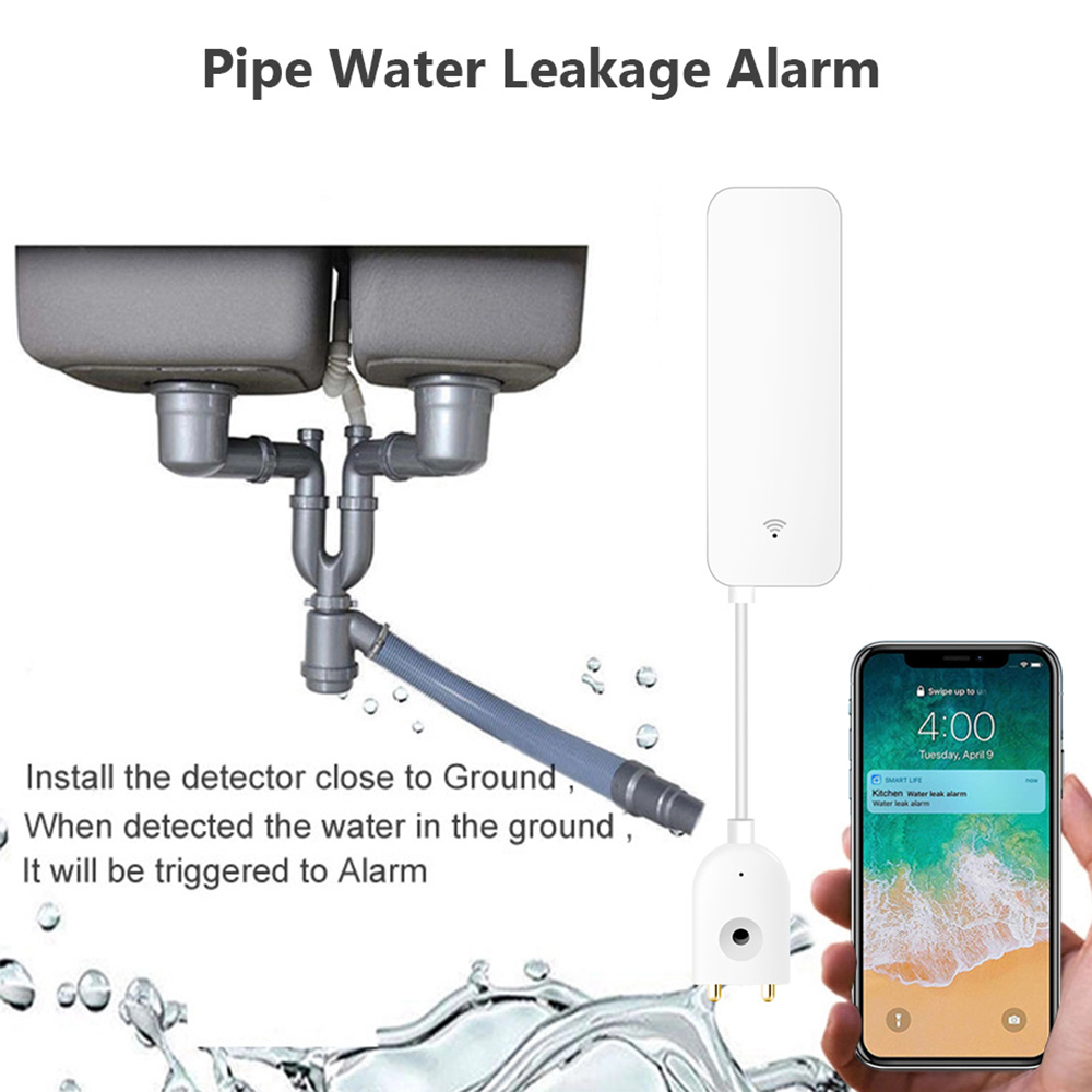 Tuya WiFi Smart Water Sensor L - Home Security Home Assistant ulasan dan harga