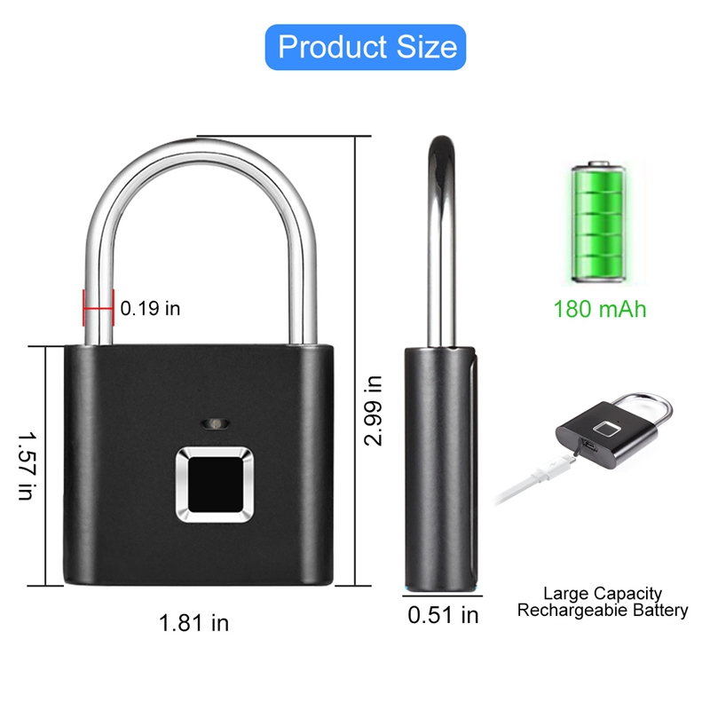 Biometric Door Lock Keyless Fi - Home Security Battery ulasan dan harga
