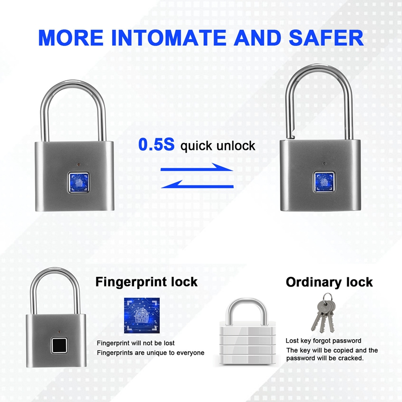 Biometric Door Lock Keyless Fi - Home Security Battery ulasan dan harga