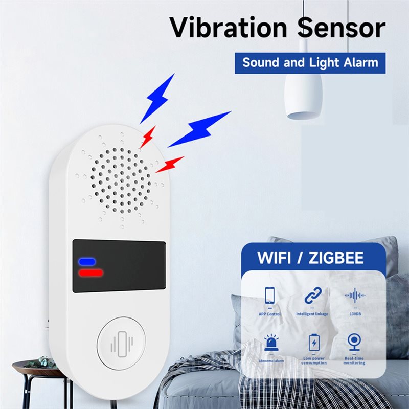 A25P Tuya Wifi Vibration Senso - Home Security Alarm ulasan dan harga