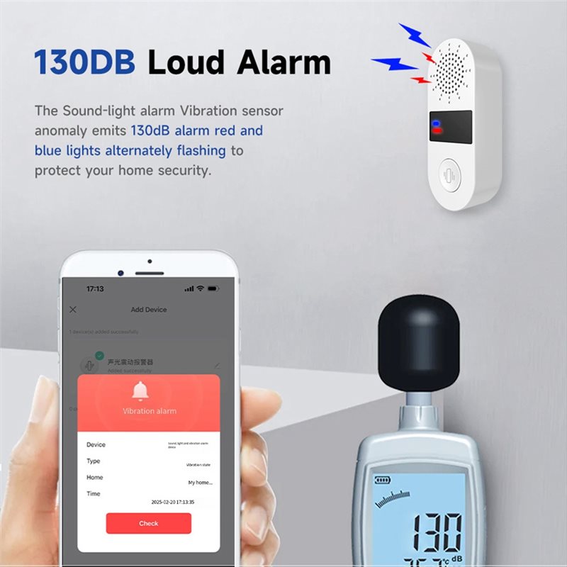 A25P Tuya Wifi Vibration Senso - Home Security Alarm ulasan dan harga