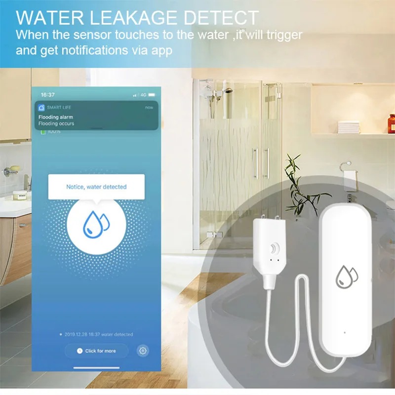 Smart Home Zigbee Water Leak D - Home Security Home Assistant ulasan dan harga