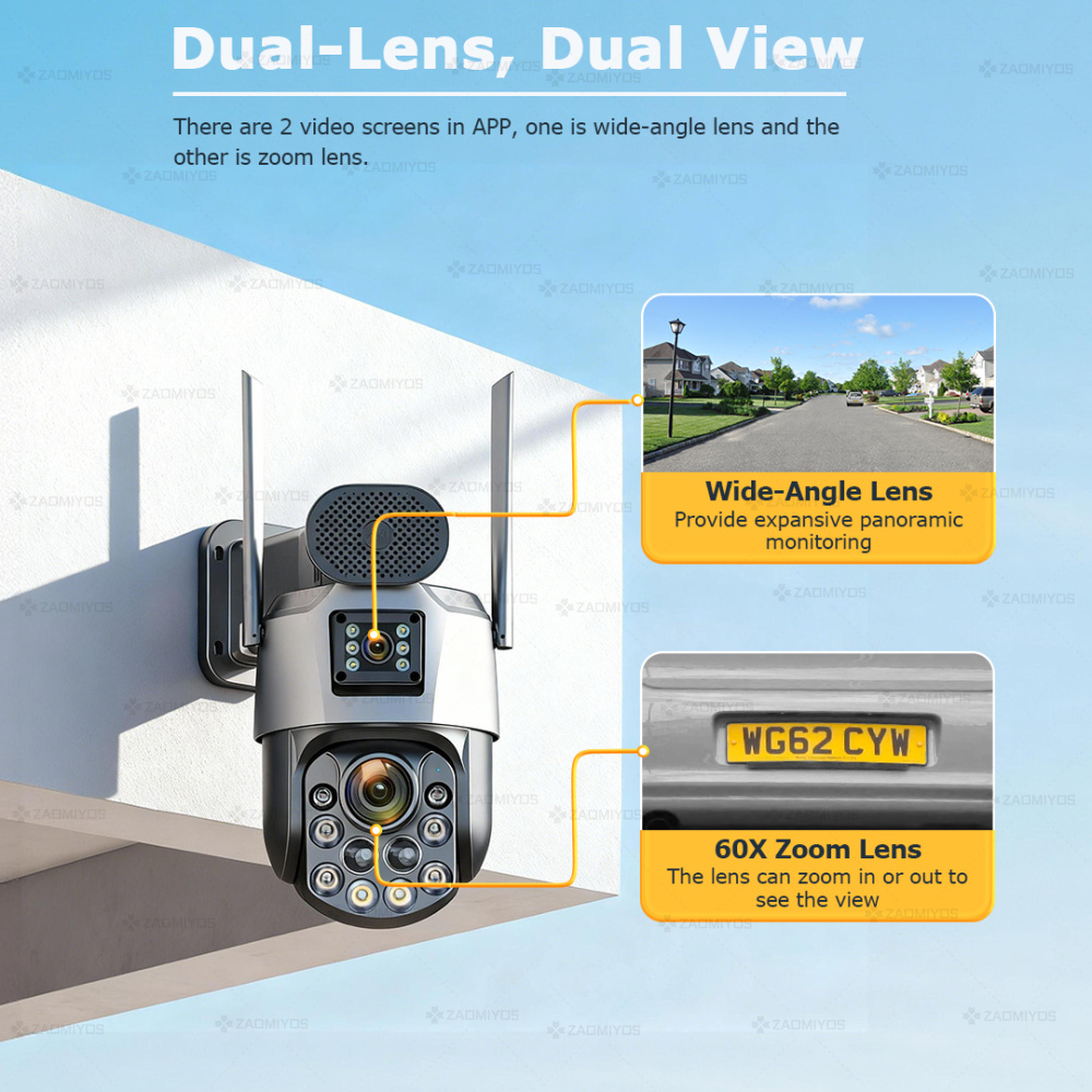 Dual Lens Home Outdoor Surveil - Home Security For Apartments ulasan dan harga
